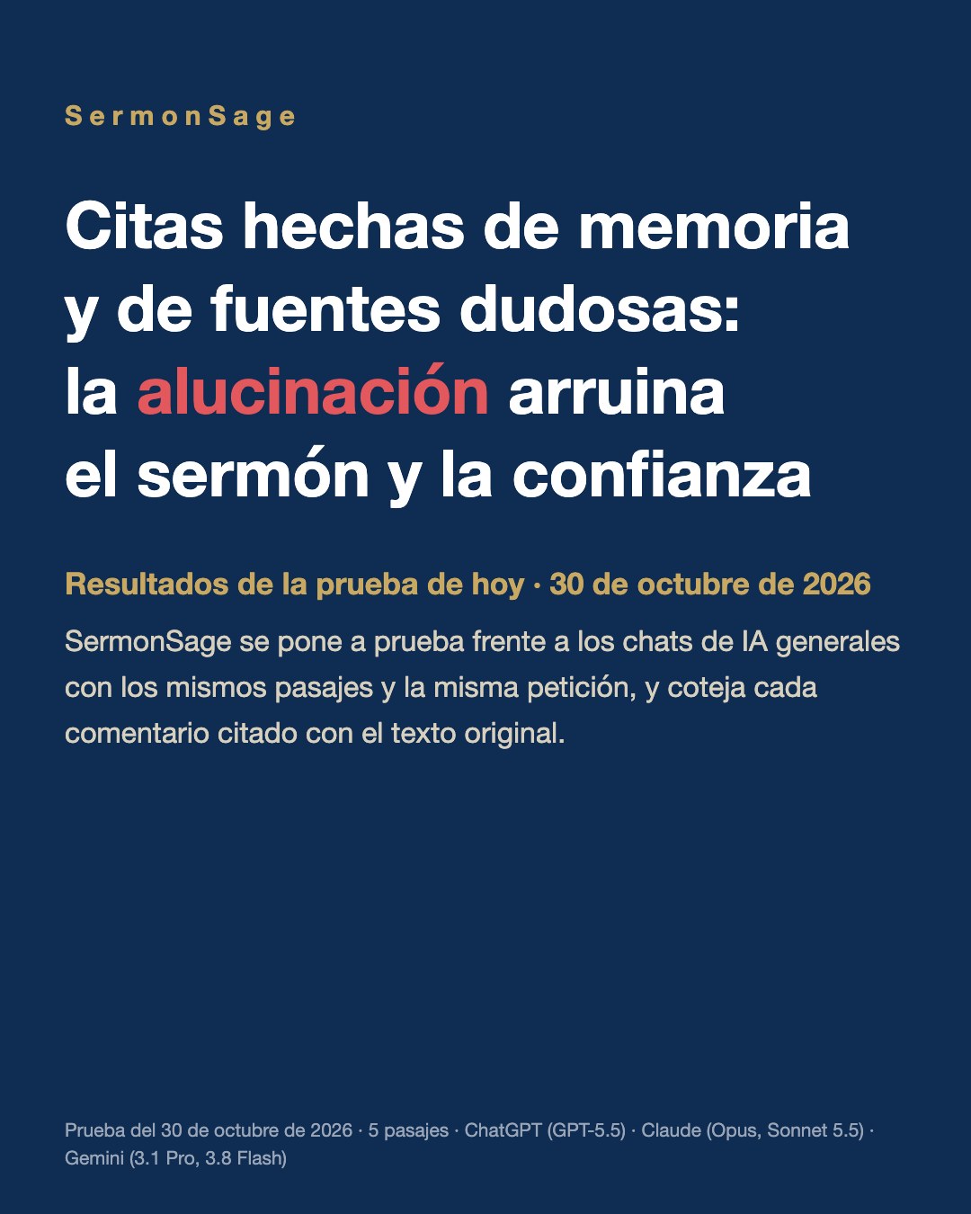 Citas hechas de memoria y de fuentes dudosas: la alucinación arruina el sermón y la confianza
